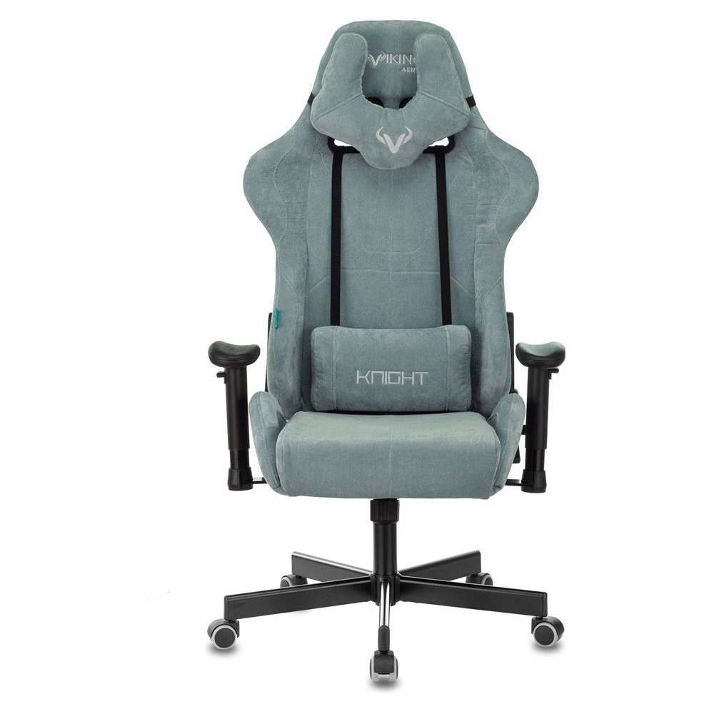 Кресло игровое Бюрократ VIKING "KNIGHT LT28 FABRIC", ткань, металл, серо-голубой  - 7