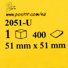 Бумага для заметок на клейкой основе "Post-it", 51x51 мм, 400 листов, ассорти, (9004777)