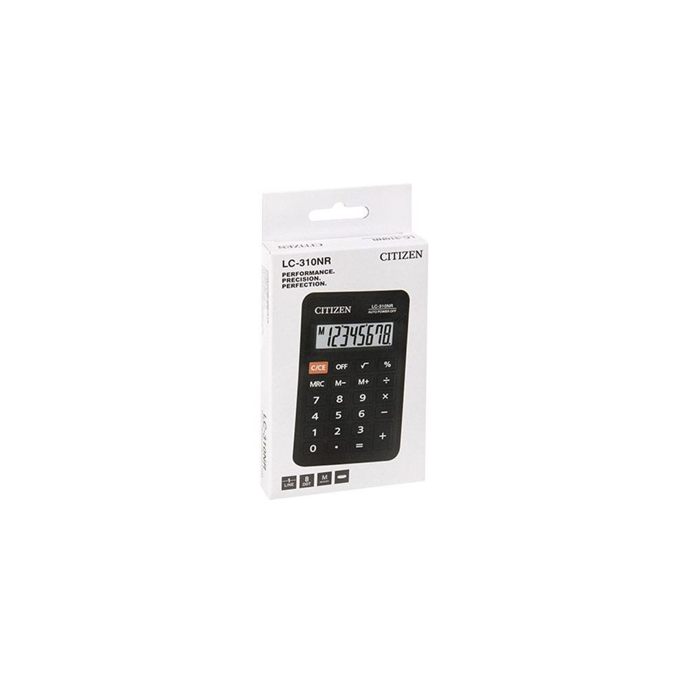 Калькулятор карманный Citizen "LC-310NR", 8-разрядный, черный - 2