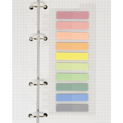 Закладки пластиковые "Lorex Plastic", 10x45 мм, 10 цветовx20 шт., ассорти - 4