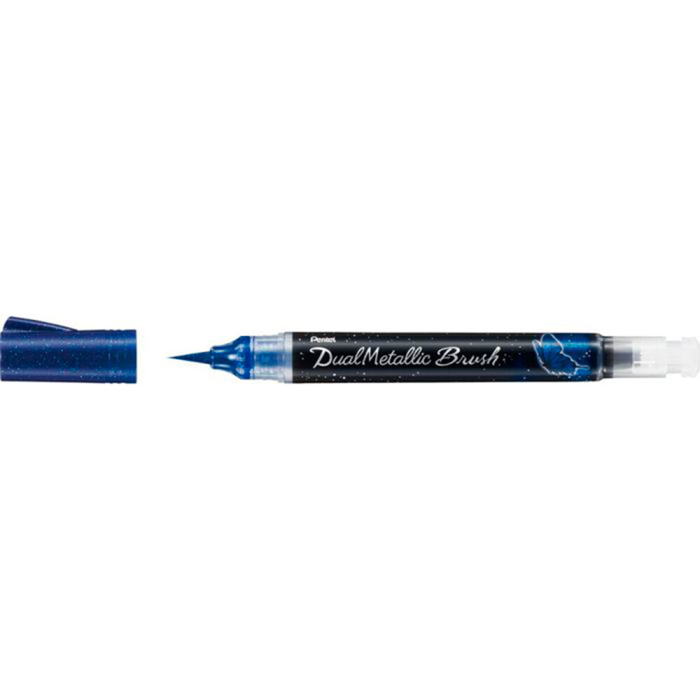 Маркер-кисть "Dual Metallic Brush", синий металлик - 3