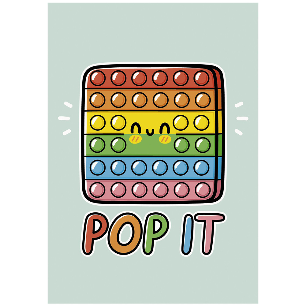 Блокнот "POP IT", А6, 48 листов, линейка, разноцветный