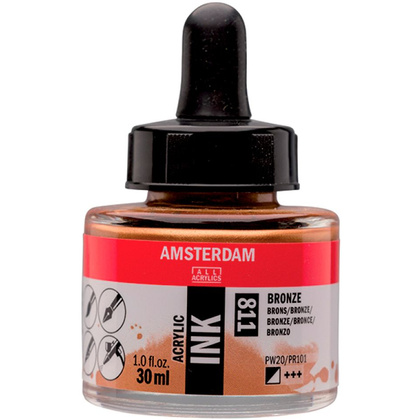 Краски жидкий акрил "Amsterdam", 811 бронза, 30 мл