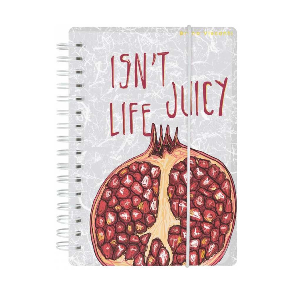 Блокнот "Cute Journal mini. Juicy Life. Гранат", A6, 80 листов, клетка, белый