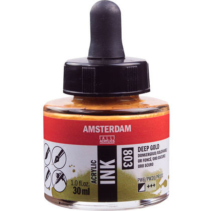 Жидкий акрил "Amsterdam", 803 темное золото, 30 мл