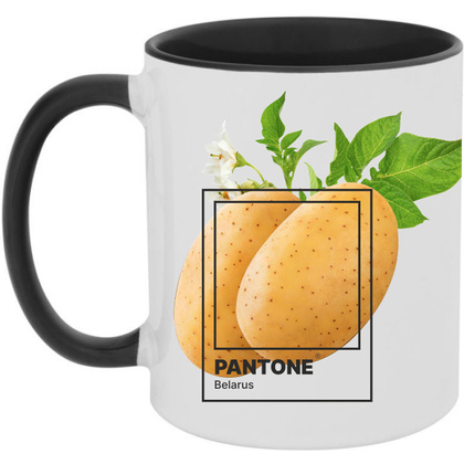 Кружка "Pantone. Belarus", керамика, 330 мл, белый, черный