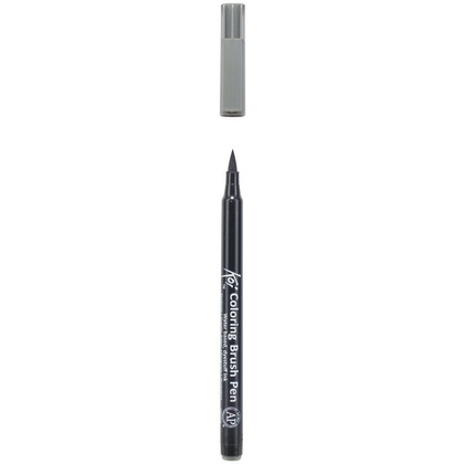 Маркер акварельный "Koi Color Brush", теплый темно-серый - 3