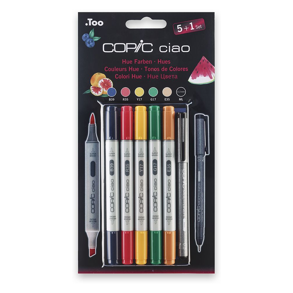 Набор маркеров перманентных "Copic ciao", 5+1