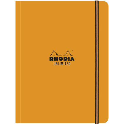 Блокнот "Rhodia Unlimited", А5+, 60 листов, клетка, оранжевый