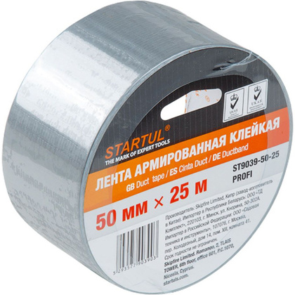 Лента армированная клейкая, 50мм×25м, STARTUL