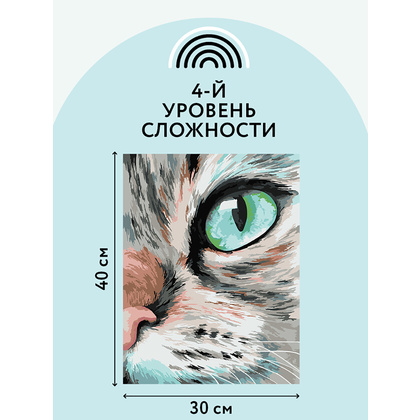 Картина по номерам "Кошачий взгляд" - 3
