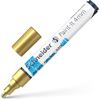 Маркер акриловый "Schneider Paint-It 320", золотой