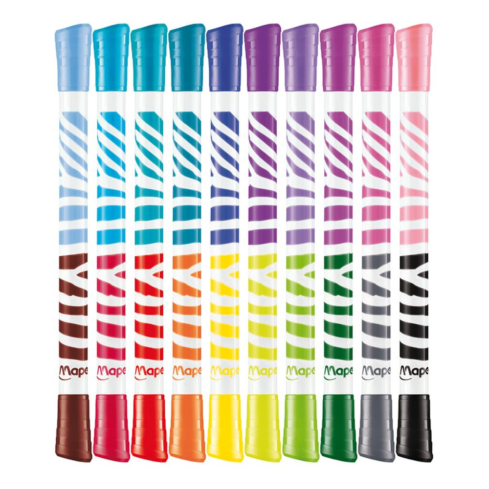 Фломастеры двухсторонние Maped "Duo Color Peps", 10 шт., -30% - 2