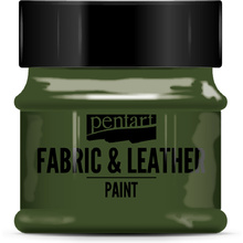 Краска для текстиля "Pentart Fabric & Leather paint", 50 мл, зеленая сосна