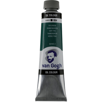 Краски масляные "Van Gogh", 654 зеленый еловый, 40 мл, туба