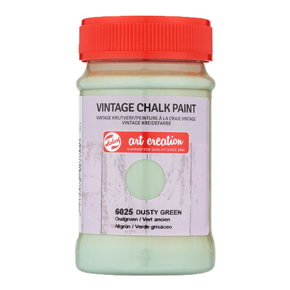 Краска декоративная "VINTAGE CHALK PAINT", 100 мл, 6025 грязно-зеленый