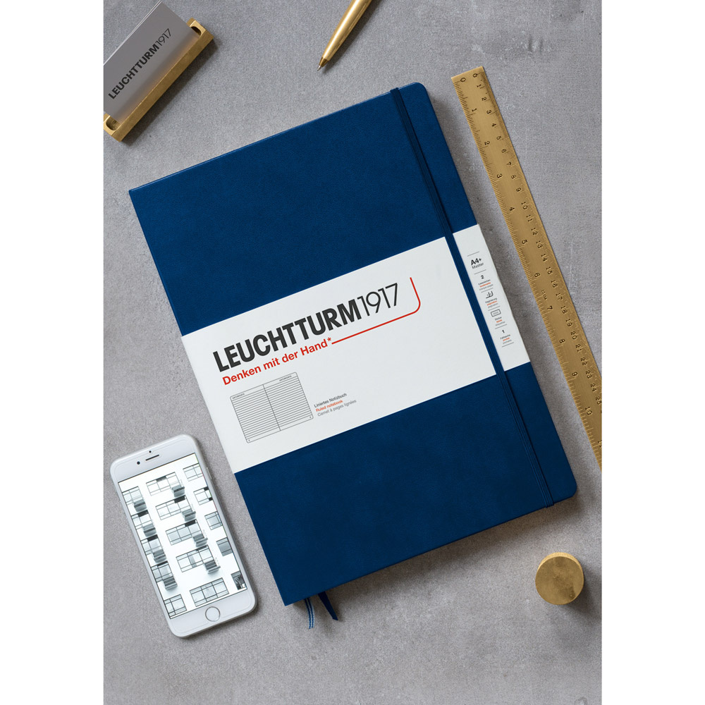 Блокнот "Leuchtturm1917. Master Slim", А4+, 61 лист, клетка, красный портвейн - 3