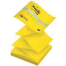 Бумага для заметок на клейкой основе "Post-it Optima" Z-образные, 76x76 мм, 100 листов, желтый неон
