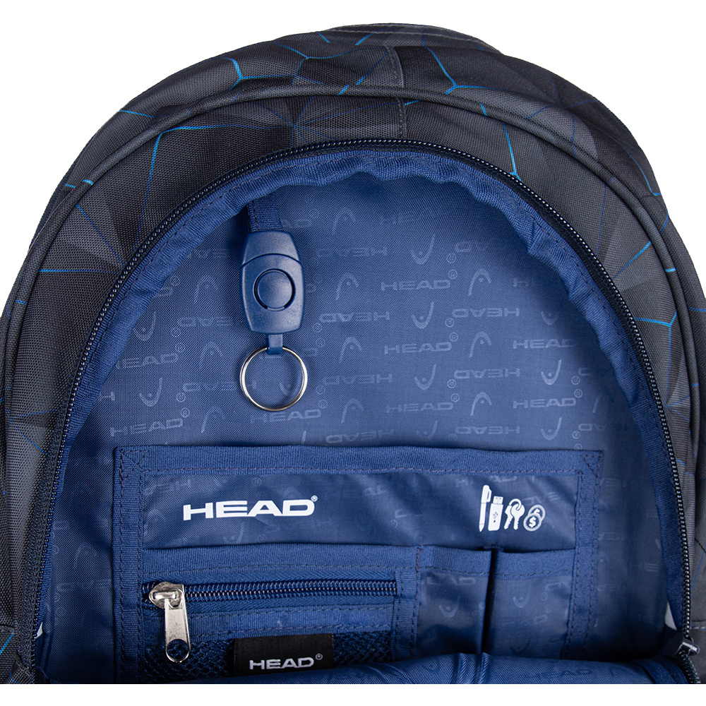 Рюкзак молодежный "Head 3D blue", чёрный - 8