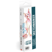 Ручки капиллярные "Sketchmarker. Starter", 12 шт.