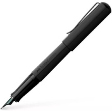 Ручка перьевая "Hexo Black", F, матовый черный, патрон черный