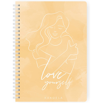 Блокнот-планер "Kakdela 3.0. Love yourself", А5, 83 листа, желтый