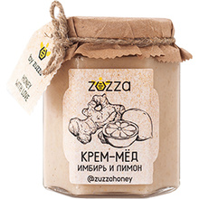 Мед-крем "Zuzza", имбирь, лимон, 240 г