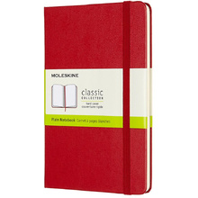 Блокнот "Classic Medium", А5, 120 листов, нелинованный, красный