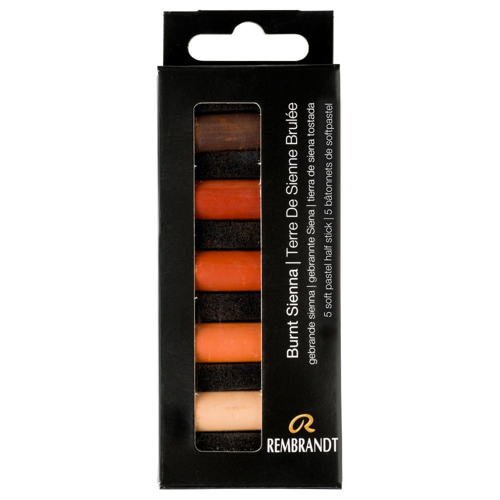 Набор мягкой пастели "Rembrandt Half Pastel", 5 цветов, сиены