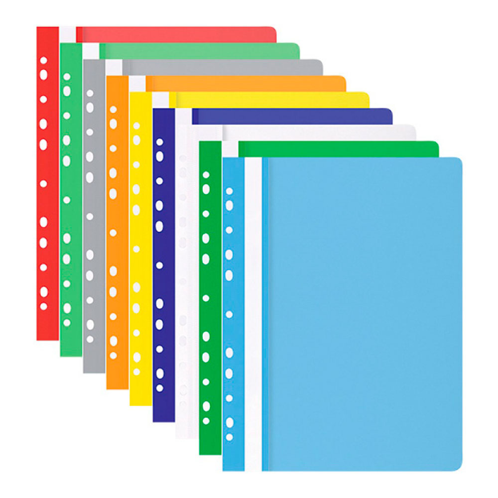 Папка-скоросшиватель с перфорацией "Office Product", А4, синий - 2