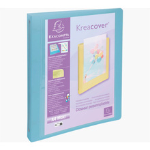 Папка на кольцах "Kreacover", 4 кольца, ассорти