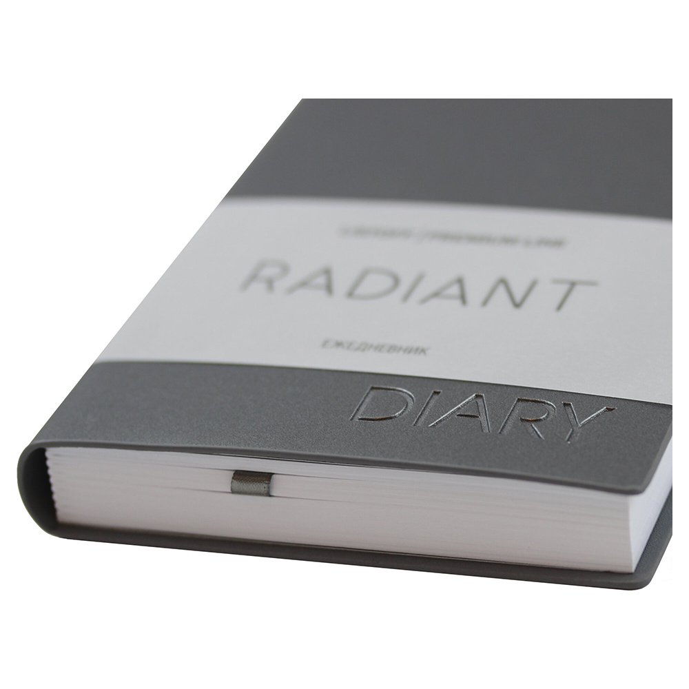 Ежедневник недатированный "Radiant", А6, 152 страницы, серый - 3