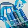 Набор акварельных маркеров "Ecoline", 5 шт., синие - 6