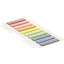 Закладки пластиковые "Lorex Plastic", 10x45 мм, 10 цветовx20 шт., ассорти