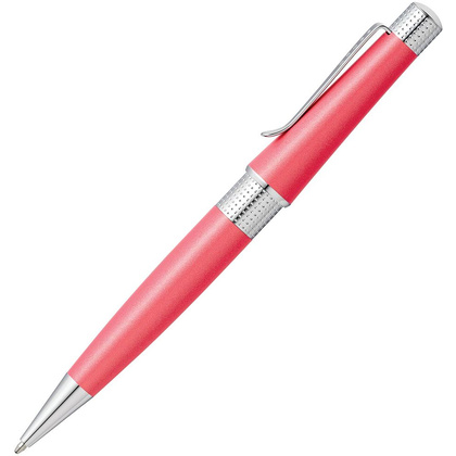 Ручка шариковая автоматическая "Cross Beverly Coral Pearlescent", 0.7 мм, коралловый, серебристый, стерж. черный - 2