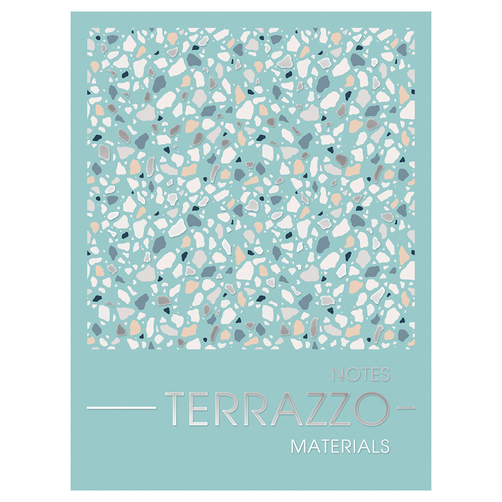 Блокнот "MATERIALS. TERRAZZO", А6, 80 листов, в точку, бирюзовый