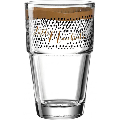 Стакан стеклянный "Solo Latte Macchiato", 410 мл, черный
