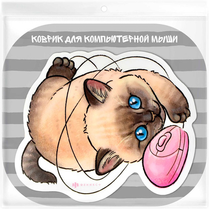 Коврик для мыши "Котёнок", 210x174x2 мм, ПВХ, разноцветный - 2