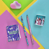 Карандаш чернографитный "HappyGraphix. Пончики", HВ, без ластика, голубой - 4