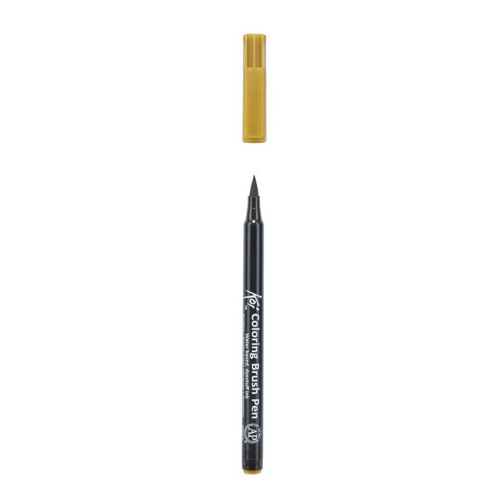 Маркер акварельный "Koi Color Brush", умбра натуральная - 3