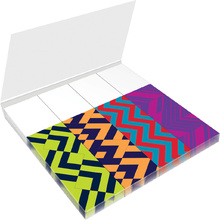 Закладки бумажные "Ultra Sticky. Zigzag", 18x70 мм, 4 цветовx25 шт., ассорти