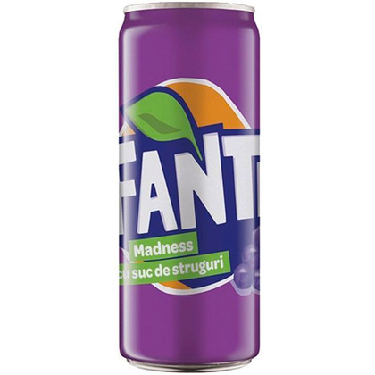 Напиток "Fanta", вкус винограда, 0.33 л
