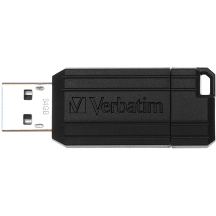 Карта памяти USB Flash "PinStripe Store 'n' Go", 64 гб, usb 2.0, черный