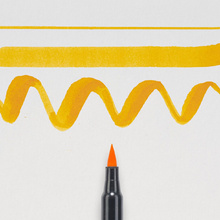 Маркер акварельный "Koi Color Brush", темно-желтый