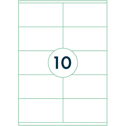 Самоклеящиеся этикетки универсальные "Rillprint", 105x57 мм, 100 листов, 10 шт, белый - 2