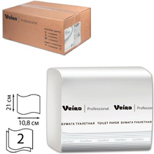 Бумага туалетная листовая "Veiro Professional Comfort", 2 слоя