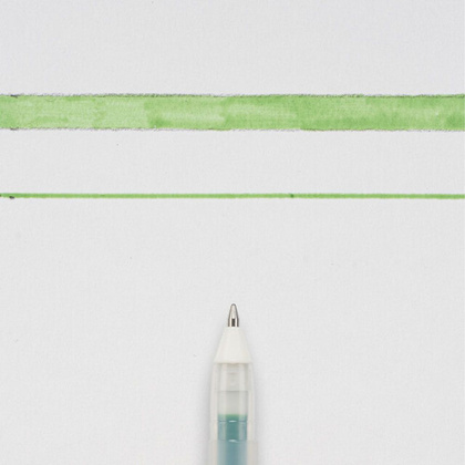 Ручка гелевая "Gelly Roll Glaze", 0.6 мм, прозрачный, стерж. зеленый - 2