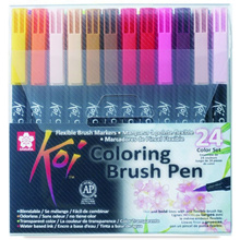 Набор маркеров акварельных "Koi Color Brush", 24 цвета
