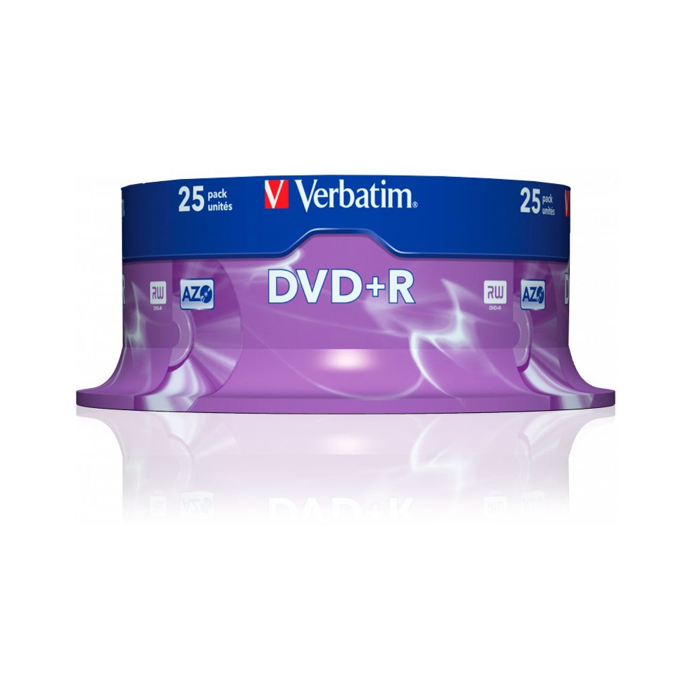 Диск Verbatim на шпинделе, DVD-R, 4.7 гб, круглый бокс, 25 шт - 2