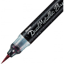 Маркер-кисть "Dual Metallic Brush", черный металлик